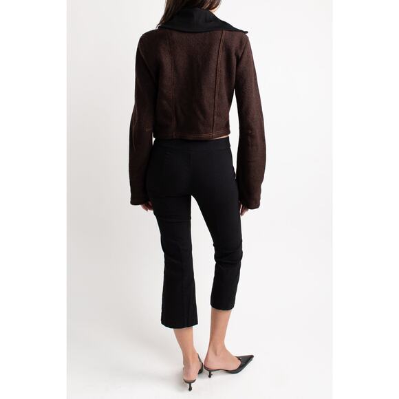 Brown Wool Cropped Cardigan - Picture 4 of 6